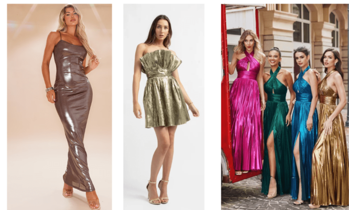 metallic dress